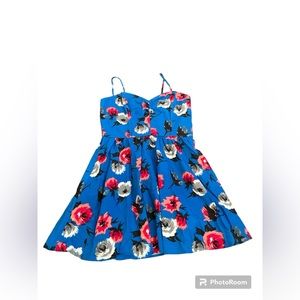 EUC Forever 21 Women’s Floral Spaghetti Strapped Dress - Blue Floral - Sz Large